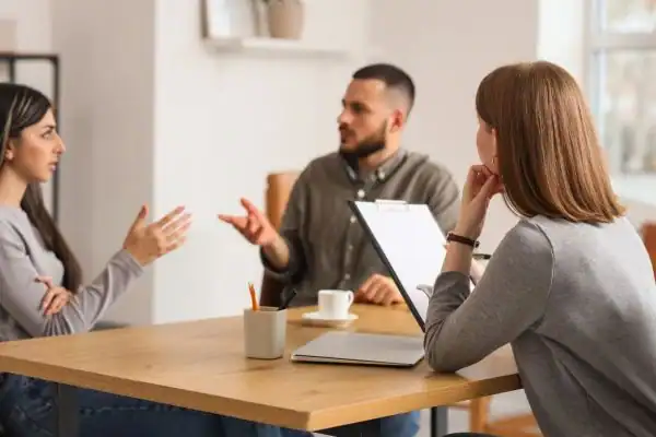 Image of couple access free mediation using family mediation voucher scheme Dorchester